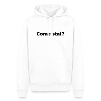 come stai - Männer Premium Bio Hoodie - Weiß - Vorne - Nico (187cm)