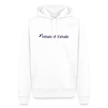 inhale&exhale - Männer Premium Bio Hoodie - Weiß - Vorne - Nico (187cm)