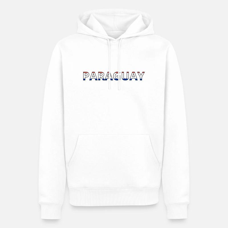 Drapeau Paraguay - Sweat à capuche Premium bio Homme - blanc
