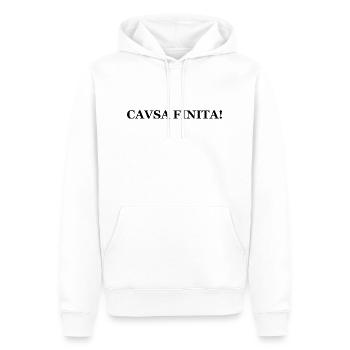 Causa Finita! - Männer Premium Bio Hoodie - Weiß - Vorne - Nico (187cm)