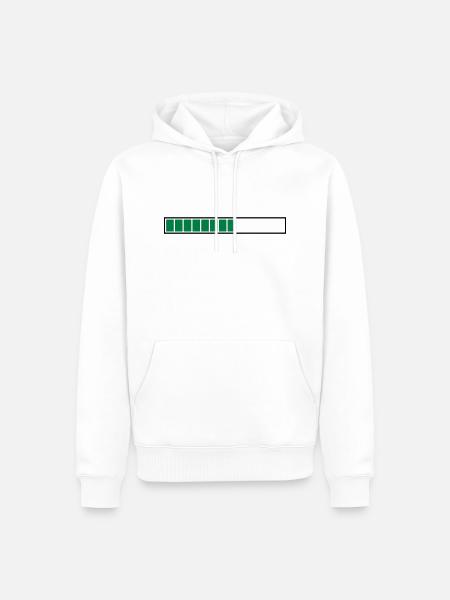 BARRE DE CHARGEMENT - Sweat à capuche Premium bio Homme - blanc
