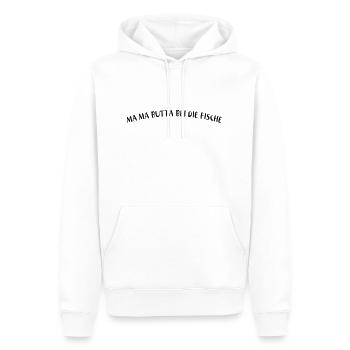 Ma ma Butta bei die Fische - Männer Premium Bio Hoodie - Weiß - Vorne - Nico (187cm)