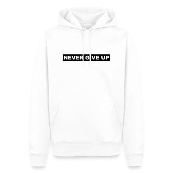 Ne jamais abandonner - Sweat à capuche Premium bio Homme - blanc - Devant - Nico (187cm)