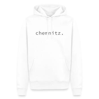 chemnitz. - Männer Premium Bio Hoodie - Weiß - Vorne - Nico (187cm)