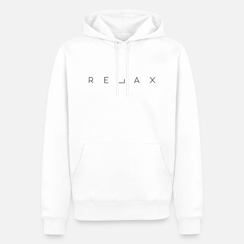 RELAX - Männer Premium Bio Hoodie - Weiß