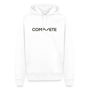 COMPLETE - Männer Premium Bio Hoodie - Weiß - Vorne - Nico (187cm)
