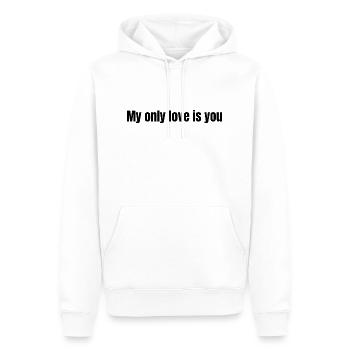 Meine einzige Liebe bist du - Männer Premium Bio Hoodie - Weiß - Vorne - Nico (187cm)