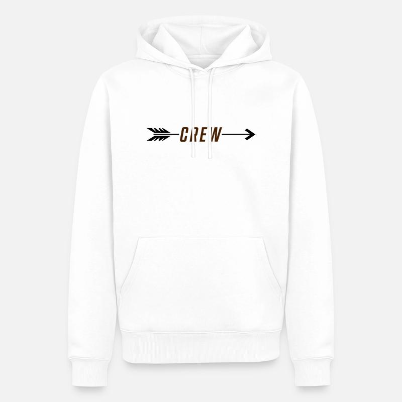 Flèche d’équipage - Sweat à capuche Premium bio Homme - blanc