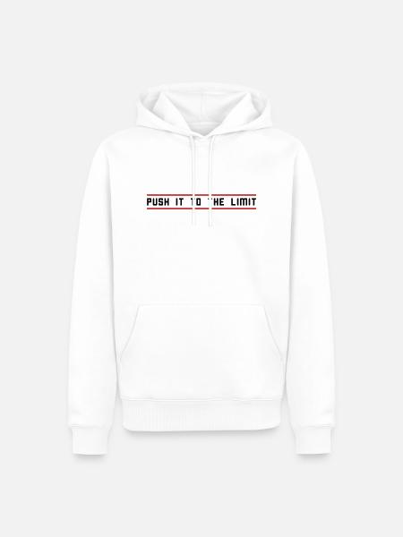 Poussez le bout de votre action - Sweat à capuche Premium bio Homme - blanc