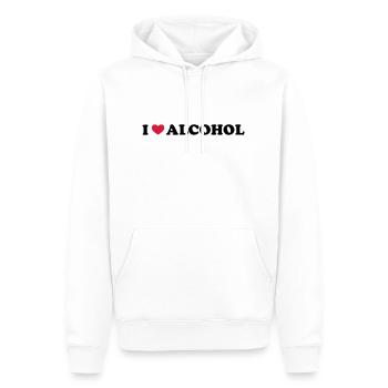 I Love Alcohol - Männer Premium Bio Hoodie - Weiß - Vorne - Nico (187cm)