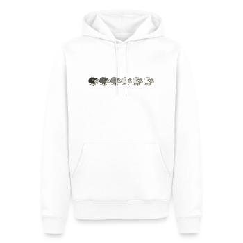 From black to white - Männer Premium Bio Hoodie - Weiß - Vorne - Nico (187cm)