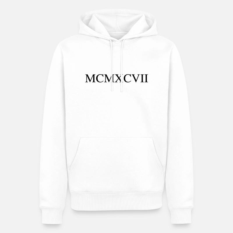 1997 - Sweat à capuche Premium bio Homme - blanc