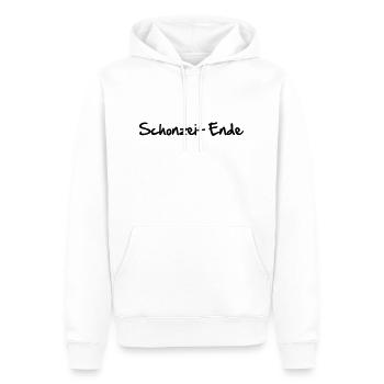 schonzeit_ende - Männer Premium Bio Hoodie - Weiß - Vorne - Nico (187cm)