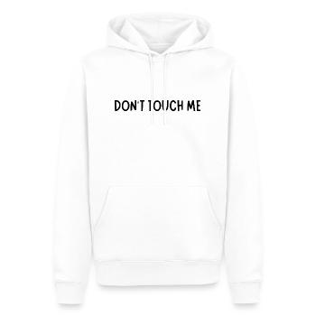 Dont Touch Me Please - Men’s Premium Organic Hoodie - white - Front - Nico (187cm)