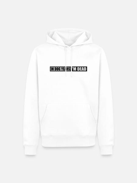 in dog years Dead - Men’s Premium Organic Hoodie - white