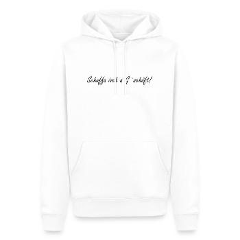 Arbeit ist ein Geschäft - Männer Premium Bio Hoodie - Weiß - Vorne - Nico (187cm)