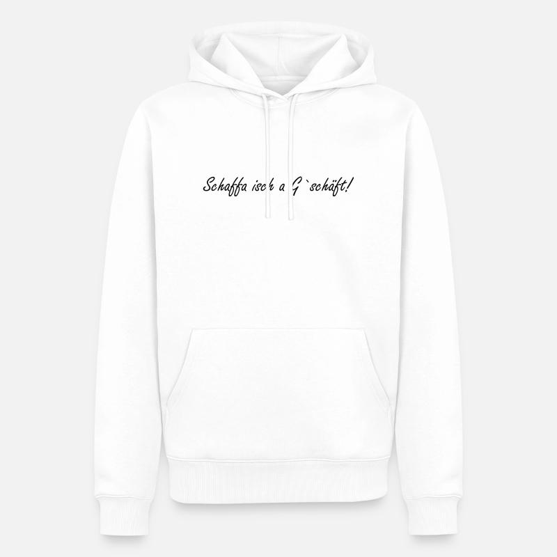 Arbeit ist ein Geschäft - Männer Premium Bio Hoodie - Weiß
