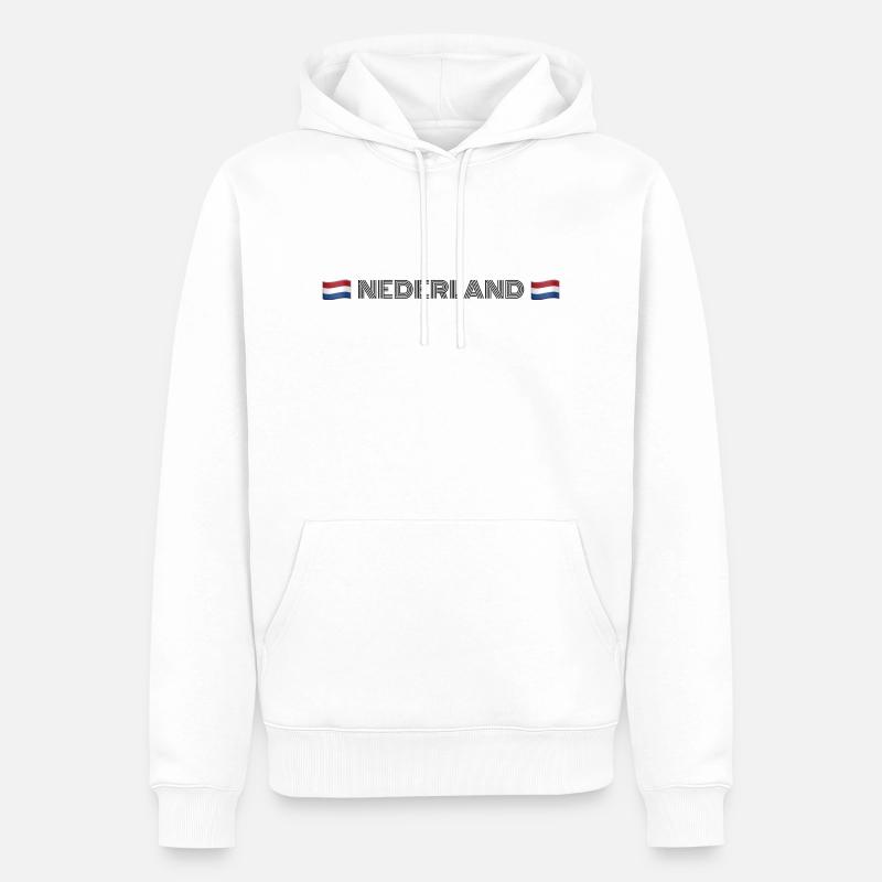 NEDERLAND - Sweat à capuche Premium bio Homme - blanc