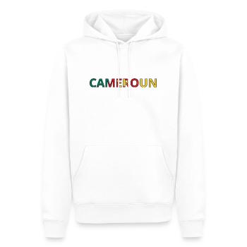 Drapeau Cameroun - Sweat à capuche Premium bio Homme - blanc - Devant - Nico (187cm)