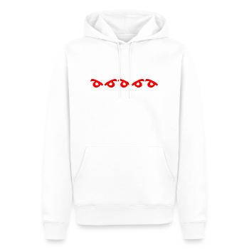 Augenreihe png - Männer Premium Bio Hoodie - Weiß - Vorne - Nico (187cm)