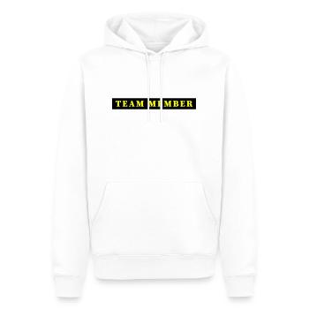 Team Mitglied - Männer Premium Bio Hoodie - Weiß - Vorne - Nico (187cm)