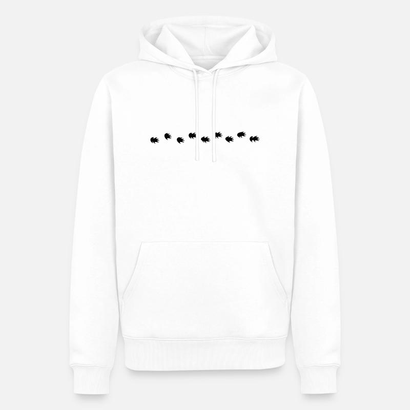 igel tapsen - Männer Premium Bio Hoodie - Weiß