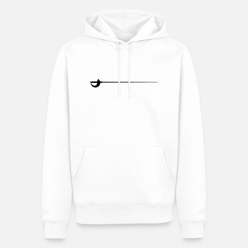 Säbel - Männer Premium Bio Hoodie - Weiß