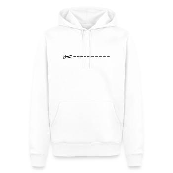 Schere - Männer Premium Bio Hoodie - Weiß - Vorne - Nico (187cm)