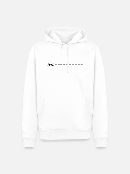 Schere - Männer Premium Bio Hoodie - Weiß