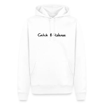 Catch and Release - Männer Premium Bio Hoodie - Weiß - Vorne - Nico (187cm)