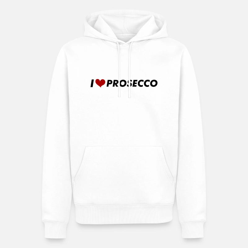 Ich liebe Prosecco - Männer Premium Bio Hoodie - Weiß