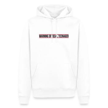 avertissement citation officielle d’adolescent - Sweat à capuche Premium bio Homme - blanc - Devant - Nico (187cm)