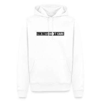 I don't care fact - Men’s Premium Organic Hoodie - white - Front - Nico (187cm)