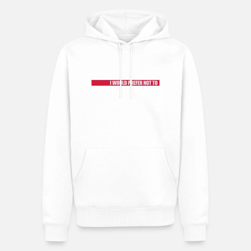 Je préfère ne pas - Sweat à capuche Premium bio Homme - blanc