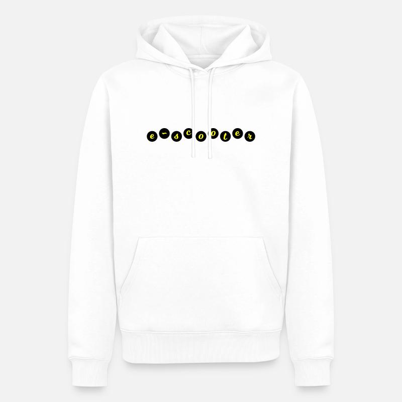 E-Scooter Roller Scooter - Sweat à capuche Premium bio Homme - blanc