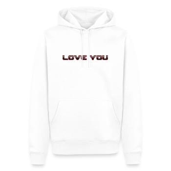LOVE YOU - Männer Premium Bio Hoodie - Weiß - Vorne - Nico (187cm)