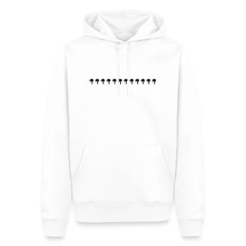 Palmen Borde - Männer Premium Bio Hoodie - Weiß - Vorne - Nico (187cm)