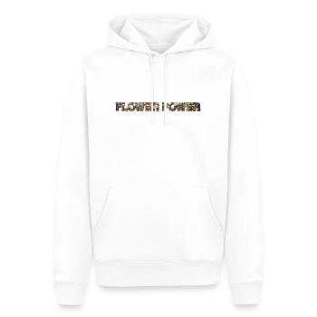 FLOWER POWER Hippiebewegung Hippie Girl Hippie - Männer Premium Bio Hoodie - Weiß - Vorne - Nico (187cm)