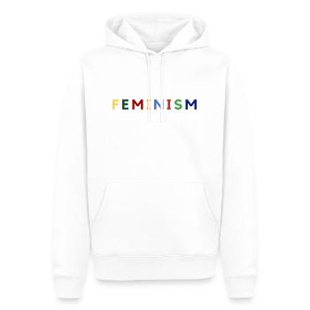 Feminism - Sweat à capuche Premium bio Homme - blanc - Devant - Nico (187cm)