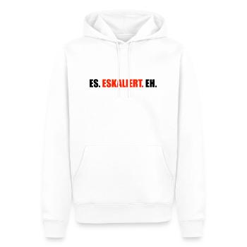 Es Eskaliert Eh Party lustige Sprüche - Männer Premium Bio Hoodie - Weiß - Vorne - Nico (187cm)