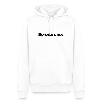 So oder so. No.3 - Männer Premium Bio Hoodie - Weiß - Vorne - Nico (187cm)