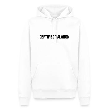 Talahon - Männer Premium Bio Hoodie - Weiß - Vorne - Nico (187cm)