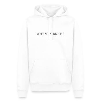Why so Serious? - Männer Premium Bio Hoodie - Weiß - Vorne - Nico (187cm)