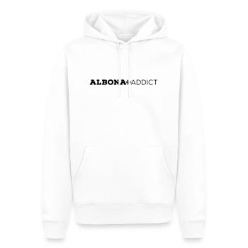 ALBONA Addict - Men’s Premium Organic Hoodie - white - Front - Nico (187cm)