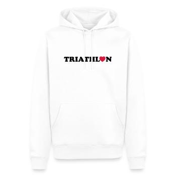 triathlon - Sweat à capuche Premium bio Homme - blanc - Devant - Nico (187cm)