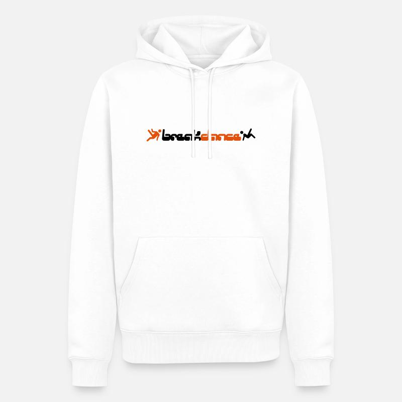 Breakdance Musik - Männer Premium Bio Hoodie - Weiß