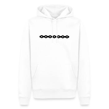 Chaîne Vélo Chaîne Chaîne Chaîne Cadeau - Sweat à capuche Premium bio Homme - blanc - Devant - Nico (187cm)