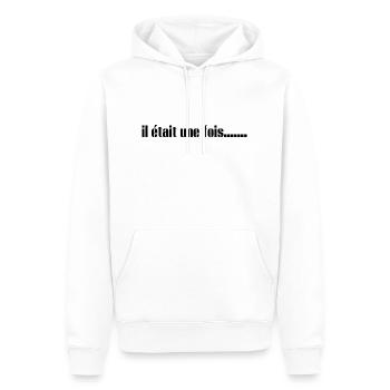 il était une fois - Sweat à capuche Premium bio Homme - blanc - Devant - Nico (187cm)