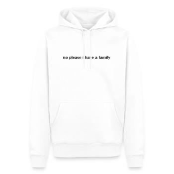 Please no - Männer Premium Bio Hoodie - Weiß - Vorne - Nico (187cm)