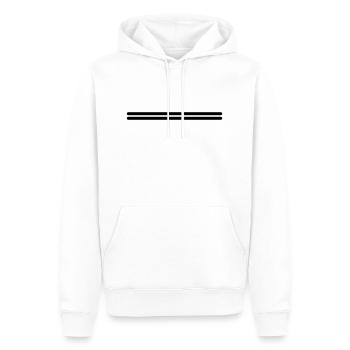 Modèle de conception à double trait pour concevoir vous-même - Sweat à capuche Premium bio Homme - blanc - Devant - Nico (187cm)